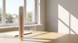 Classroom Thermometer Near Window For Climate Heatwave Education